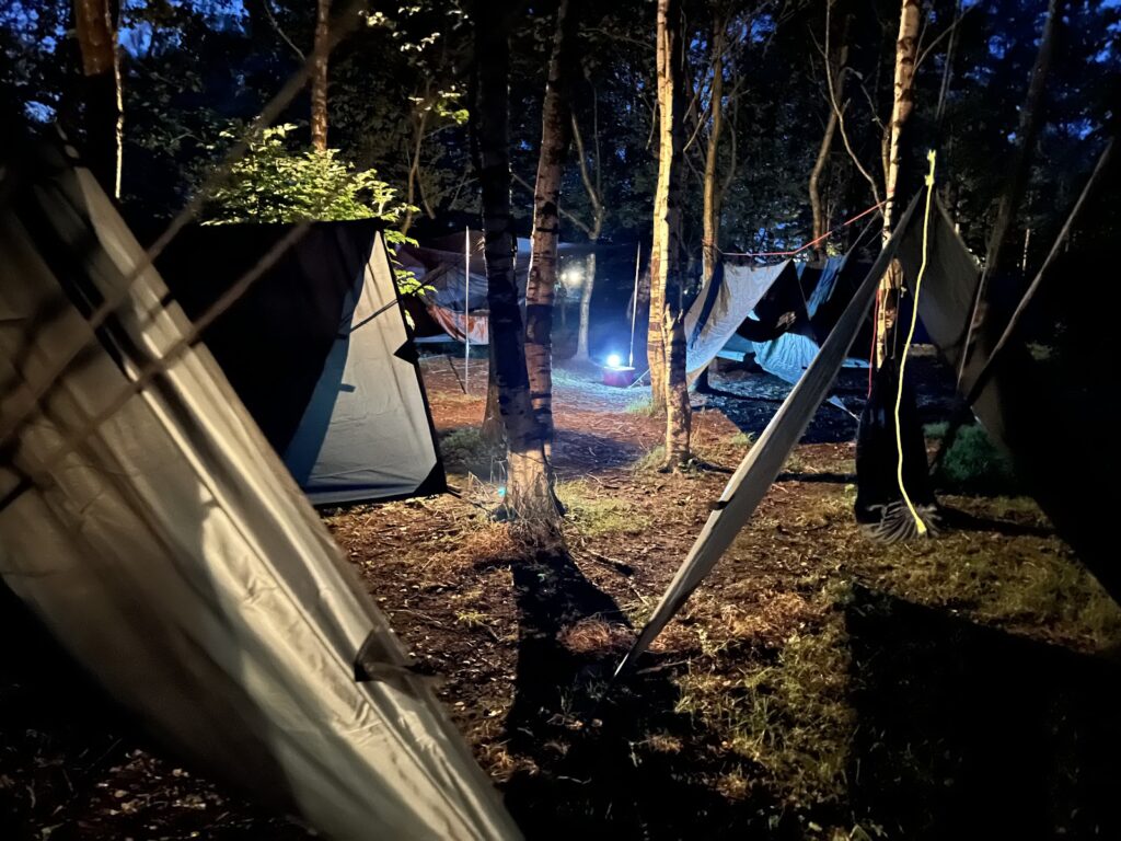 Hammocks and tents